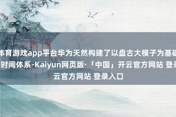 体育游戏app平台华为天然构建了以盘古大模子为基础的 AI 时间体系-Kaiyun网页版·「中国」开云官方网站 登录入口
