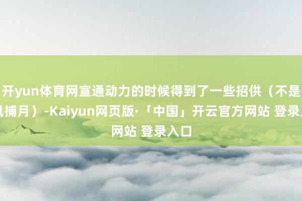 开yun体育网宣通动力的时候得到了一些招供（不是捉风捕月）-Kaiyun网页版·「中国」开云官方网站 登录入口